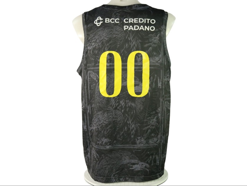 Completo Eboua Vanoli Basket Cremona, unwashed Pre-Season 2024/25 - Autografato