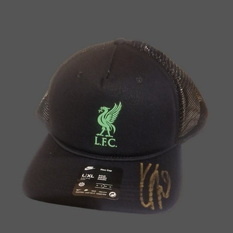 Cappellino ufficiale Liverpool autografato da Jürgen Klopp 