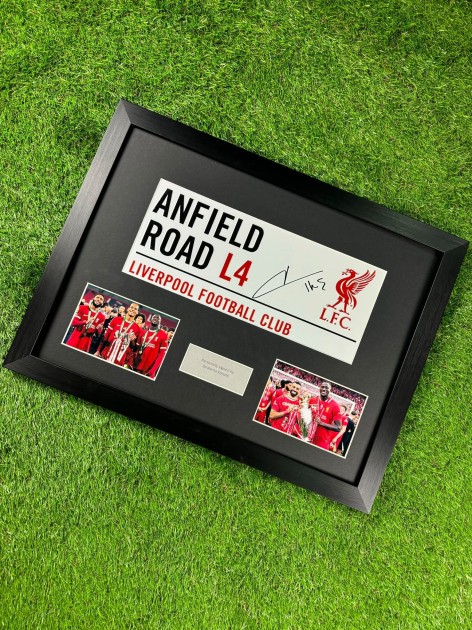 Ibrahima Konate Liverpool Football Club Signed Road Sign 