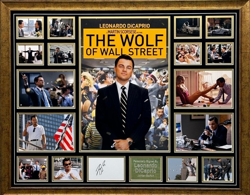 Leonardo DiCaprio Signed The Wolf of Wall Street Photo Display