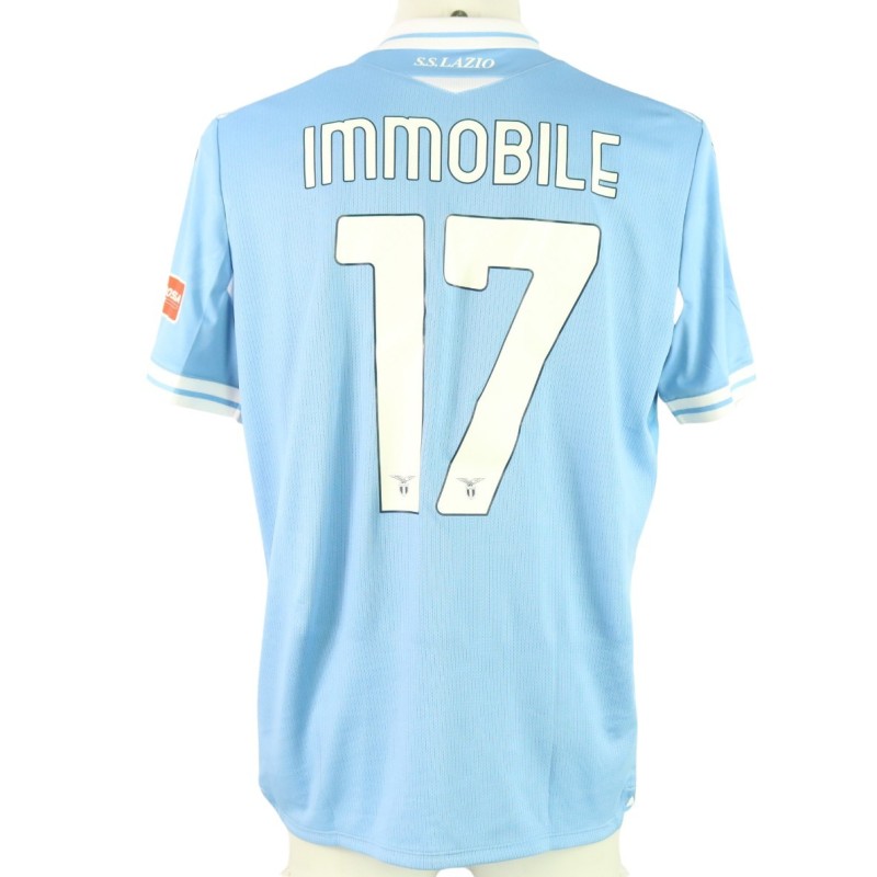 Immobile's Lazio Match-Issued Shirt, 2020/21