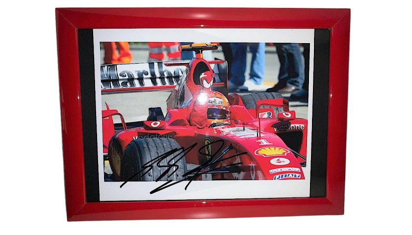 Fotografia autografata da Michael Schumacher