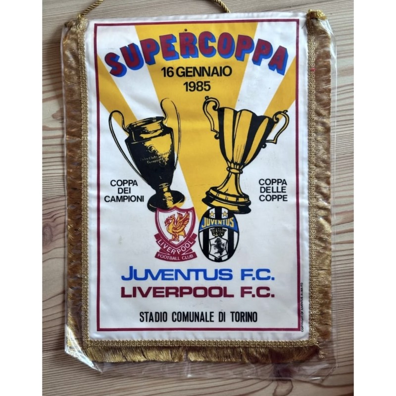 Juventus vs Liverpool Official Pennant UEFA Super Cup 1985