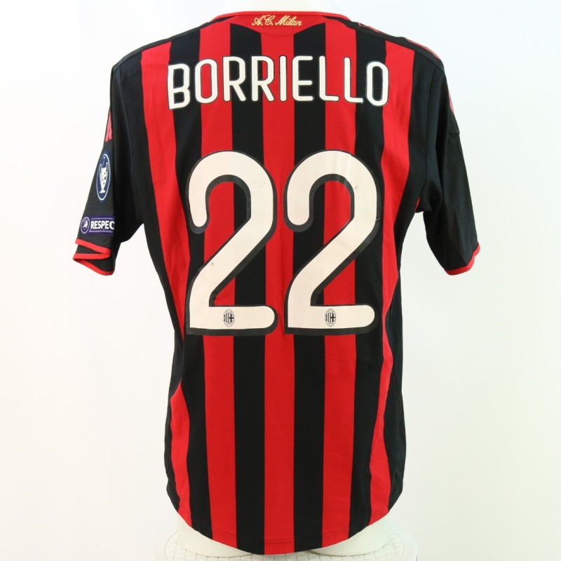 Borriello's Milan Match-Issued Shirt, Champions League 2009/10