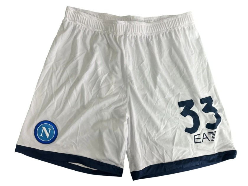 Ounas' Match-Worn Shorts, Napoli vs Milan 2022