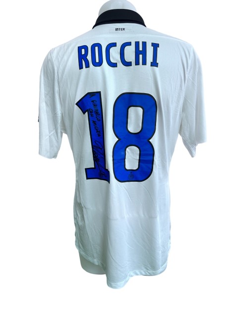 Rocchi's Inter Milan Signed Match-Worn Shirt, 2012/13 - Patch 105 Years