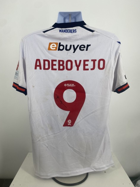 Maglia indossata Victor Adeboyejo Bolton Wanderers, vs Mansfield - Autografata