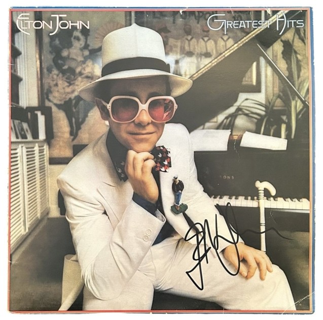 Elton John Signed Greatest Hits Vinyl LP