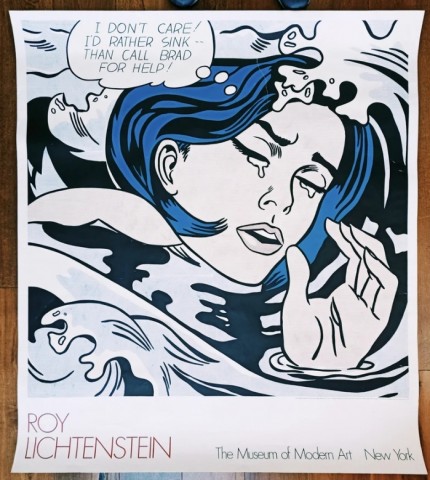 "Drowning Girl" 1989 Poster by Roy Lichtenstein  