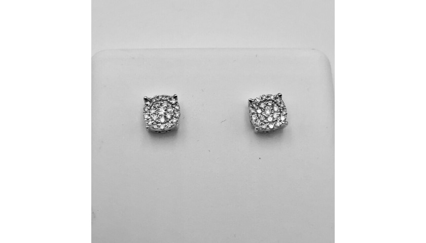 White Gold Diamond Earrings 