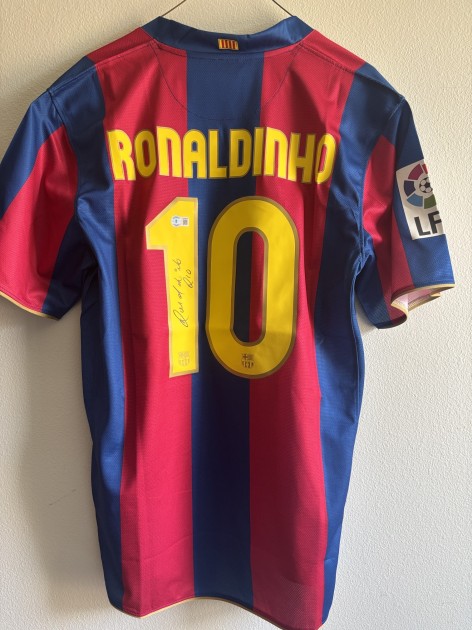 Ronaldinho Signed Barcelona Shirt