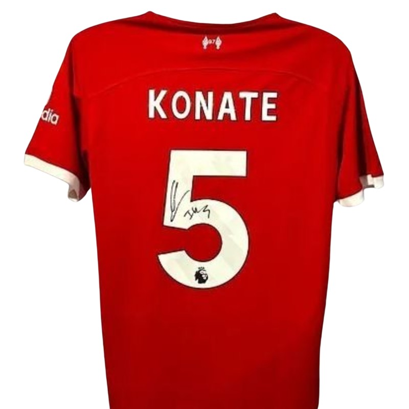 Maglia Ibrahima Konaté Liverpool, 2023/24 - Autografata e incorniciata