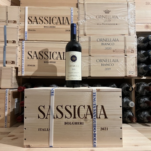 Sassicaia 2021 Tenuta San Guido - Wooden Case Six Bottles