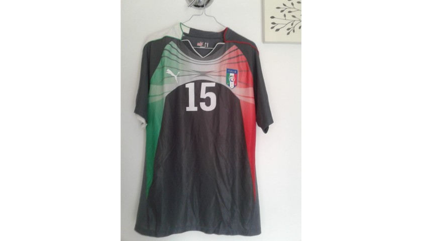 Mirante's Italy Worn and Signed Shirt, Euro 2012 Qualifiers