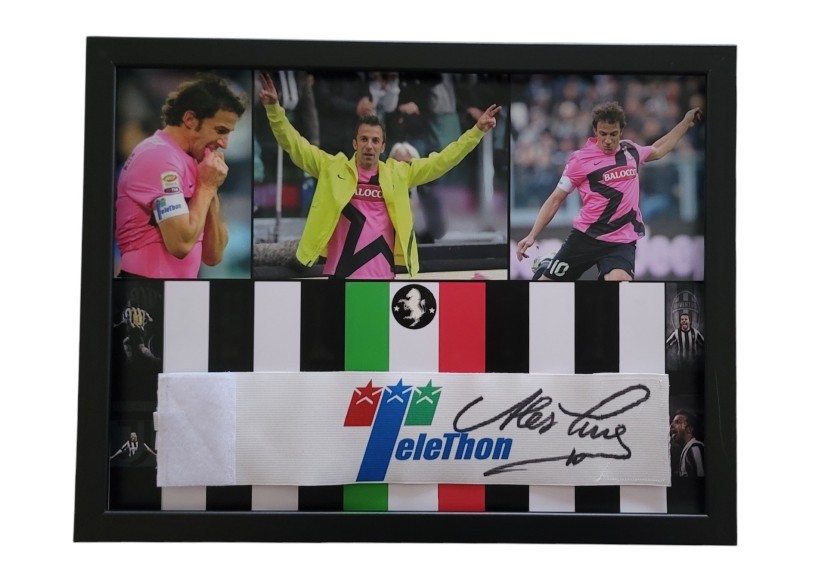 Framed Captain's Armband - Signed by Alessandro Del Piero