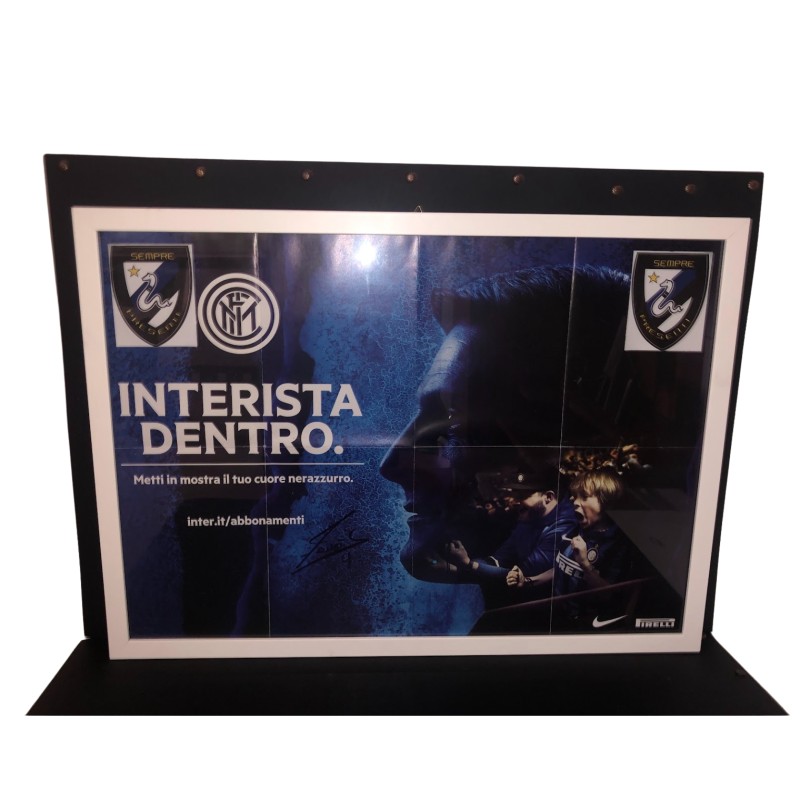 "Interista Dentro" Framed Poster - Signed by Javier Zanetti