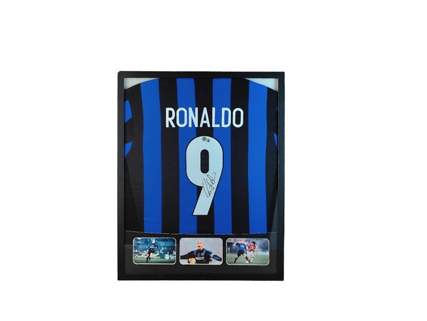 Ronaldo Nazario's Inter Milan Signed And Framed Shirt