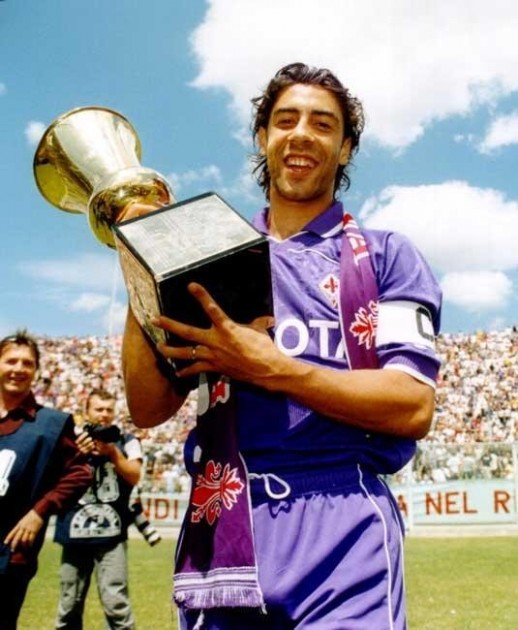 Rui Costa's Fiorentina Match Shirt, Coppa Italia Final 2001