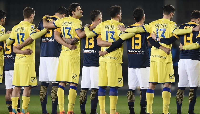 Chievo Verona Shirt Worn Pre-Derby in Honor of Davide Astori