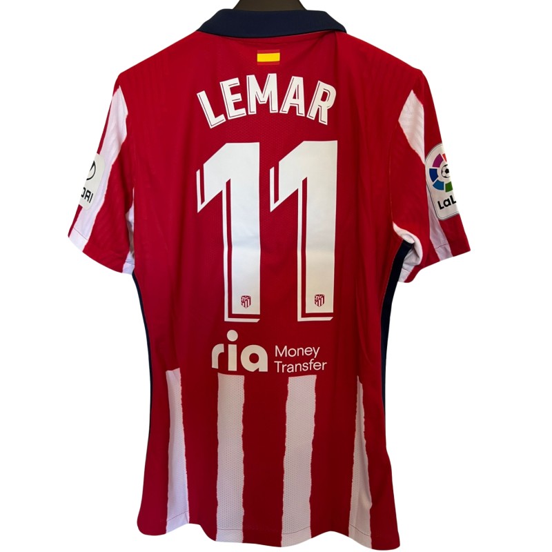 Lemar's Atletico Madrid Match-Issued Shirt, 2020/21