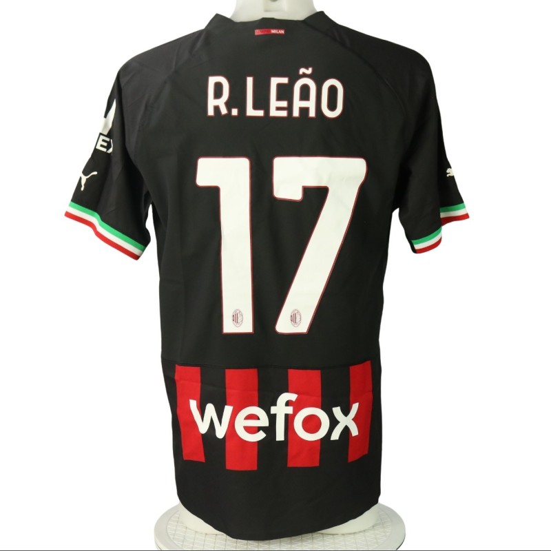 Rafael Leao's Milan Match-Issued Shirt, 2022/23