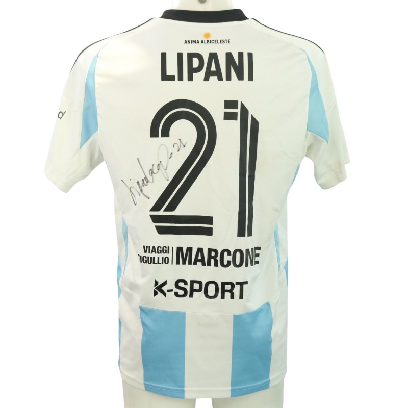 Lipani's Signed Unwashed Shirt, Perugia vs Virtus Entella 2024