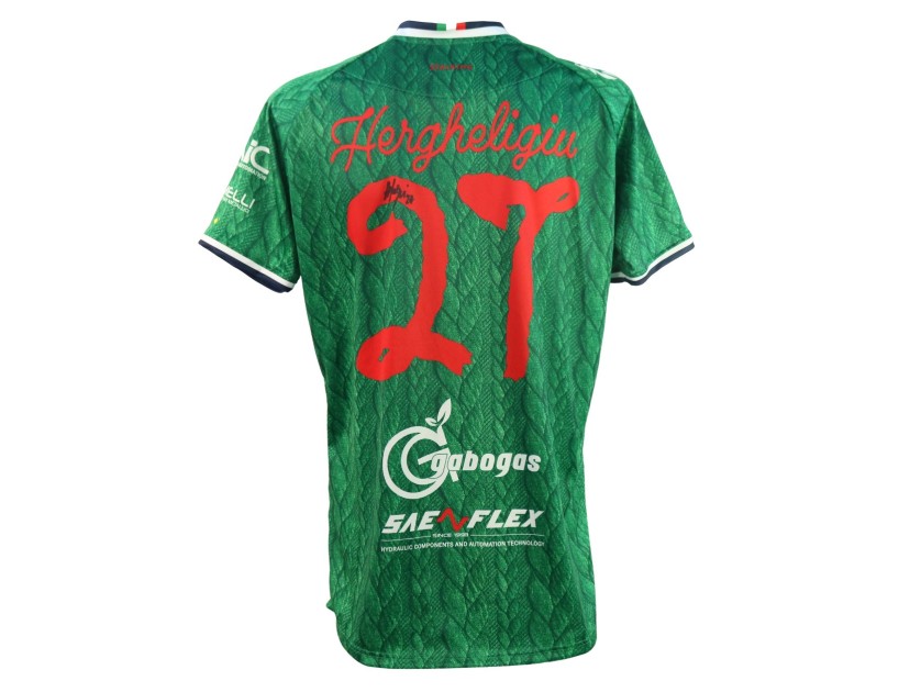 Hergheligiu's Signed Unwashed Shirt, "Special Edition" Feralpisalò vs Triestina 2024