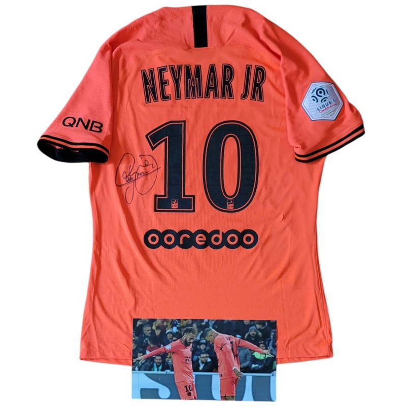 Maglia Neymar preparata PSG vs Angers 2019 - Autografata