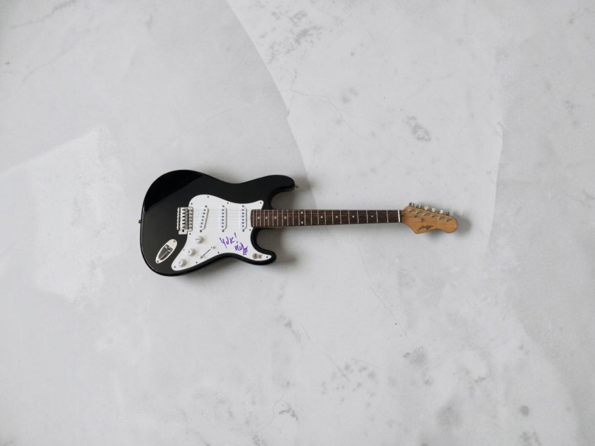 Robert Smith of The Cure Signed Stratocaster Style Electric Guitar 