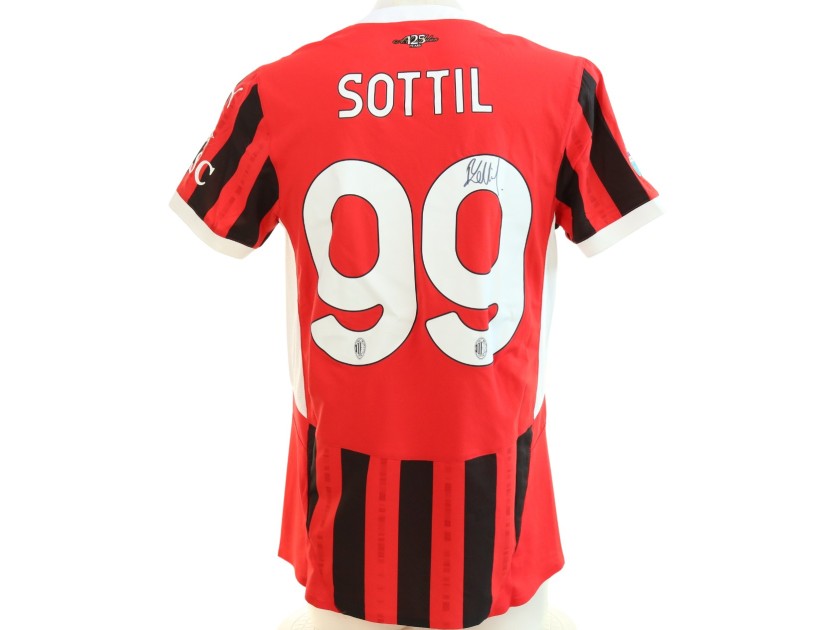 Sottil's Milan Signed Official Shirt, 2024/25