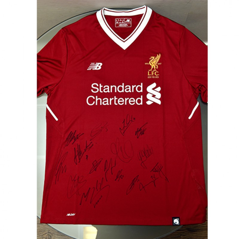 Liverpool FC 125 Years Home Shirt Signed by the Team