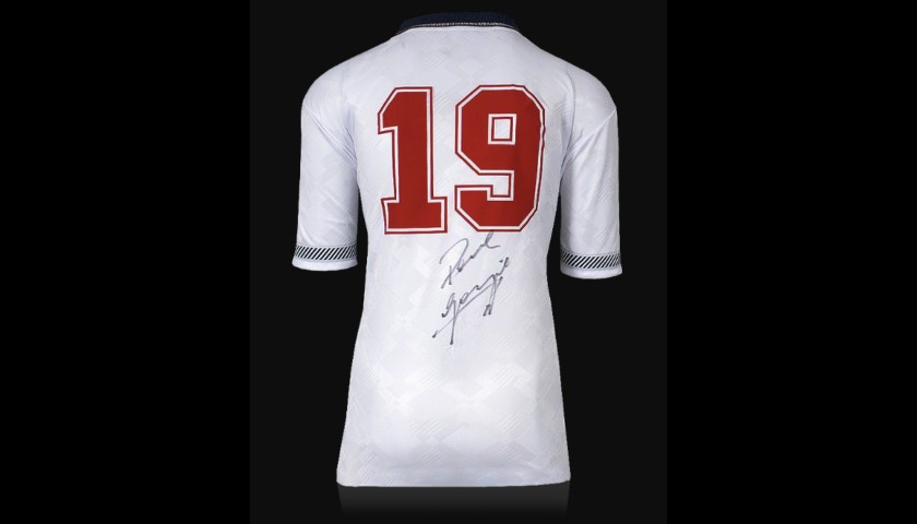 Paul Gascoigne Signed England 1990 World Cup Shirt - Number 19