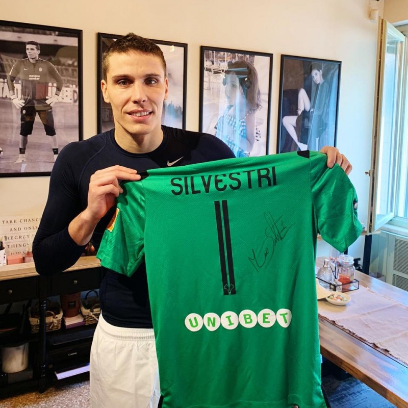Silvestri's Hellas Worn and Signed Shirt, Verona-Pescara Playoff 2019