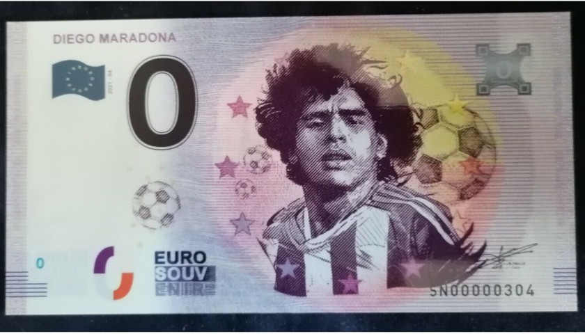 Banconota Zero Euro - Diego Armando Maradona