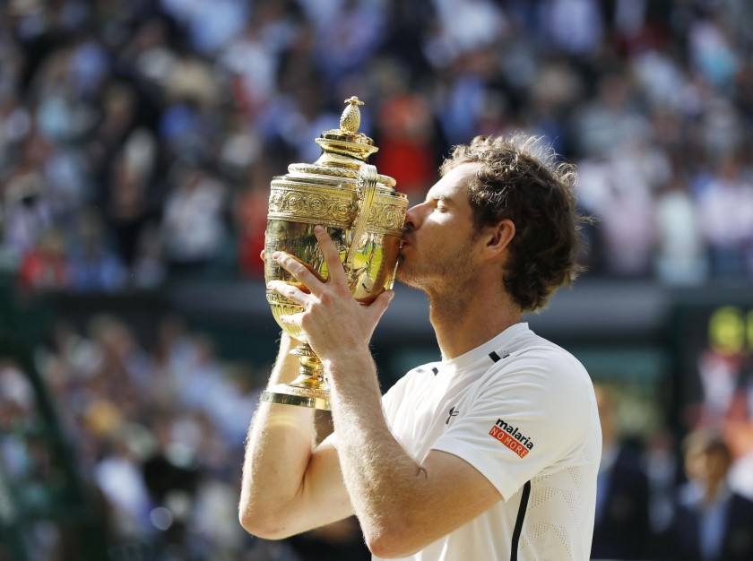 Andy Murray's Signed 2016 Wimbledon Finals Match-Worn Shirt 