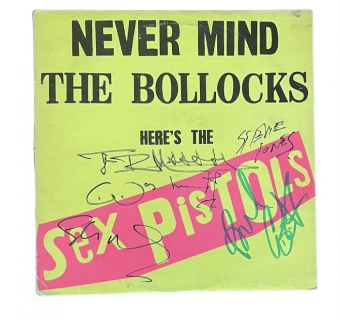 Sex Pistols Signed Never Mind The Bollocks Vinyl LP