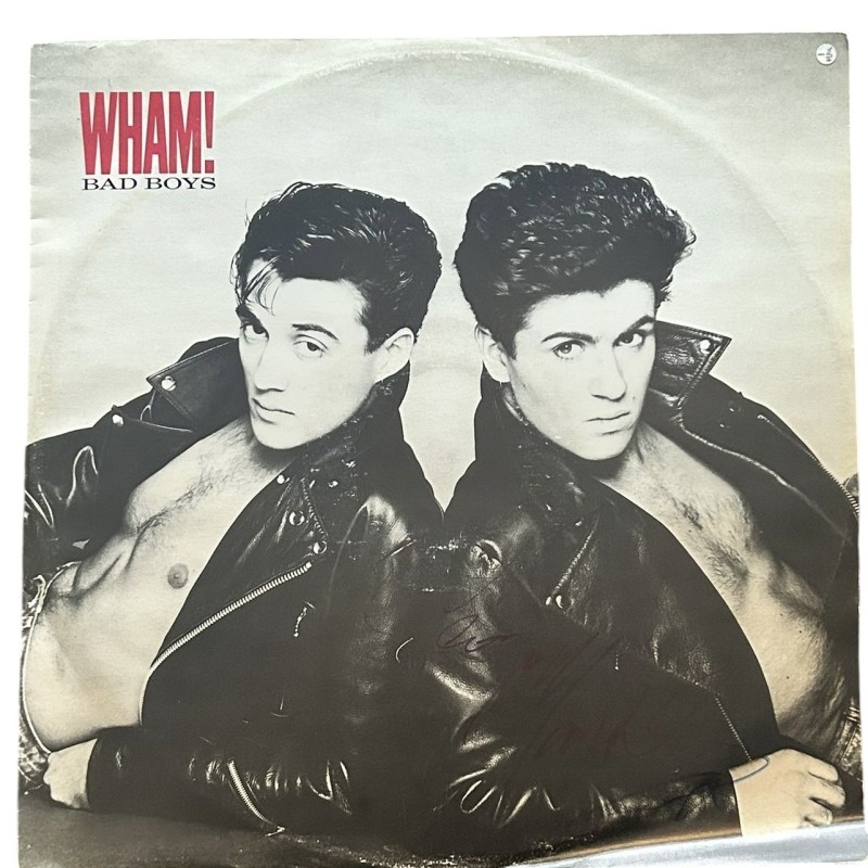 George Michael Signed Wham! Bad Boys 12" Vinyl