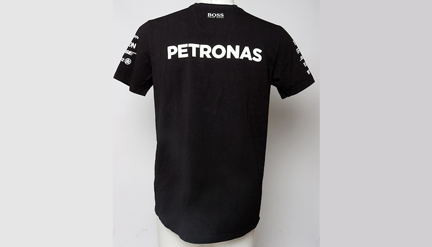 Lewis Hamilton Signed Mercedes T-Shirt Presentation - CharityStars