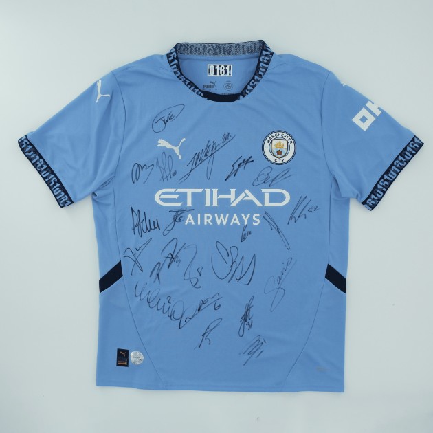 Manchester City 2024/25 Squad Signed Home Shirt