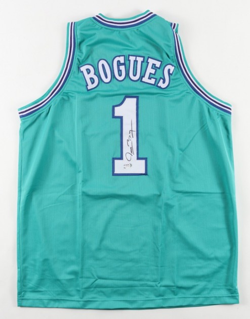 Muggsy Bogues Signed Charlotte Hornets Jersey