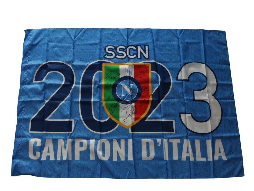 Official Napoli Flag - Signed by the Squad