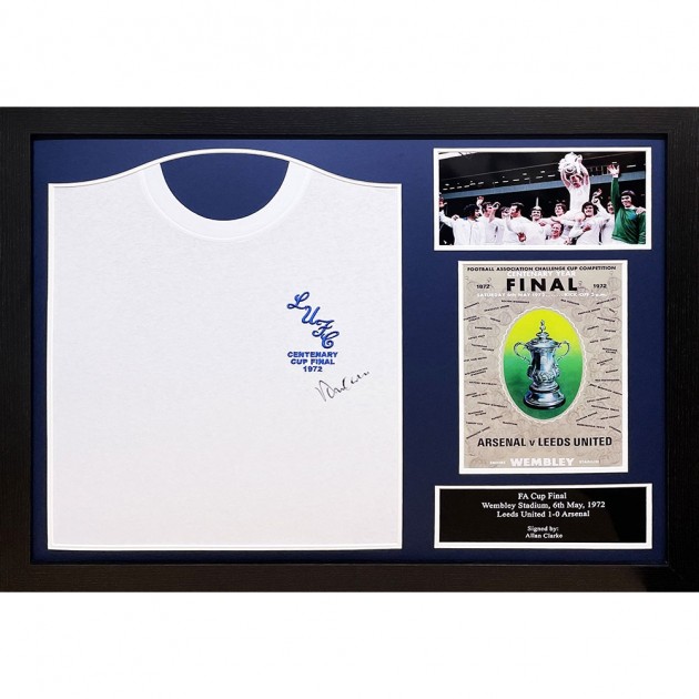 Allan Clarke's Leeds United FC 1972  Signed and Framed Shirt