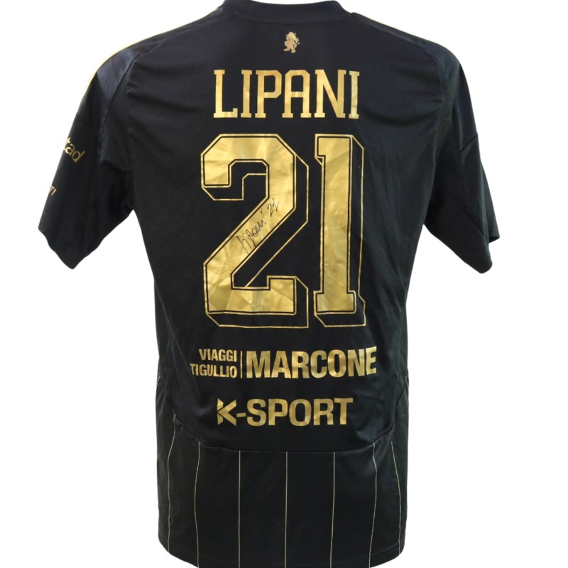 Lipani's Signed Issued Shirt, Padova vs Virtus Entella Supercoppa Serie C 2025