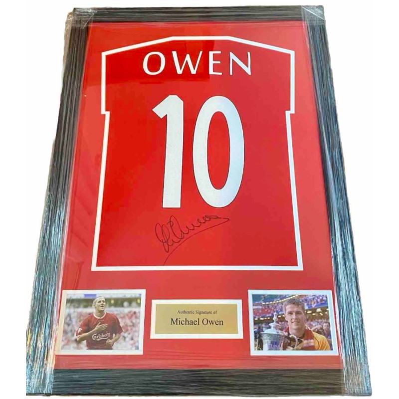 Michael Owen's Liverpool Signed and Framed Shirt
