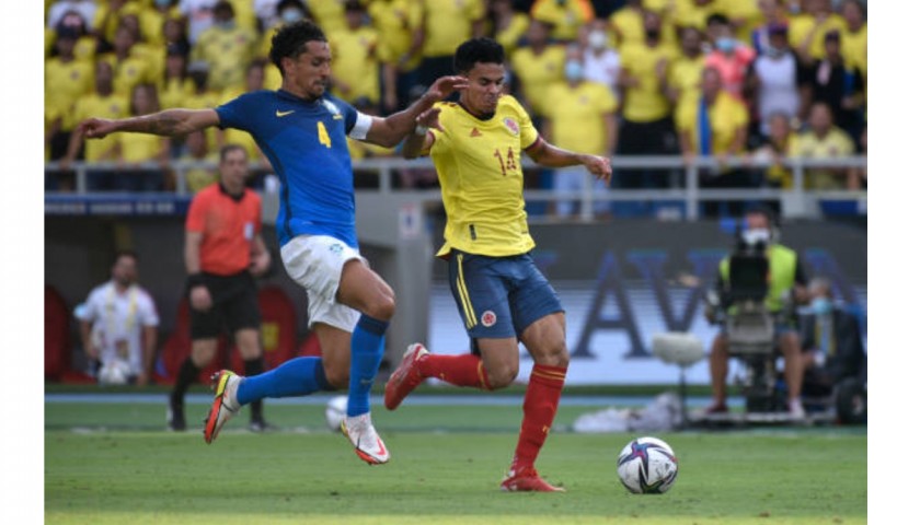 Marquinhos' Brazil Match Shirt, WC Qualifiers 2022