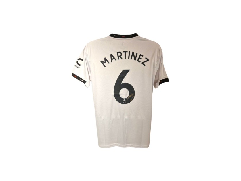 Maglia away firmata da Lisandro Martinez del Manchester United 2022/23