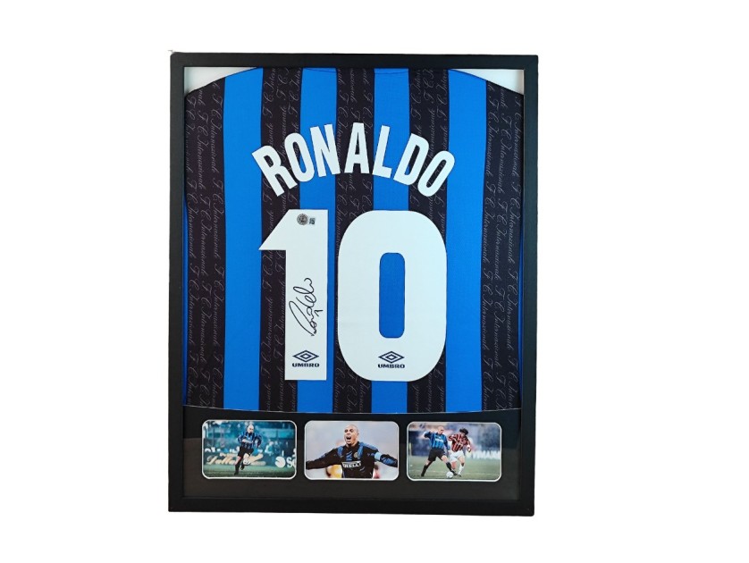 Ronaldo Nazario's Inter Milan Signed And Framed Shirt