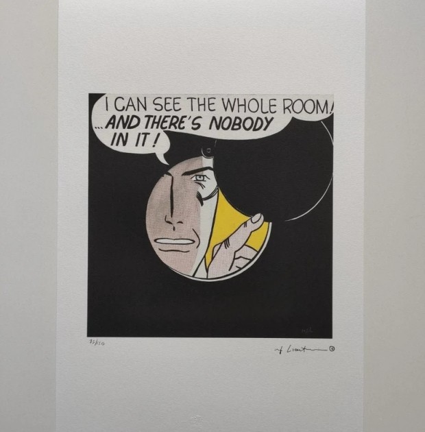 "I Can See the Whole Room" Lithograph Signed by Roy Lichtenstein
