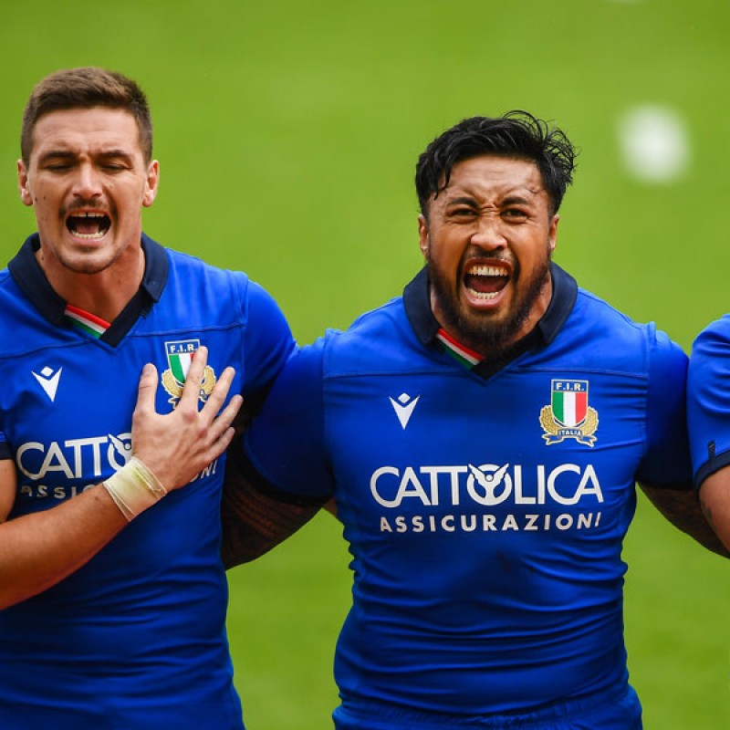 Italy Rugby Match Shirt, 2019 - Signed by the players