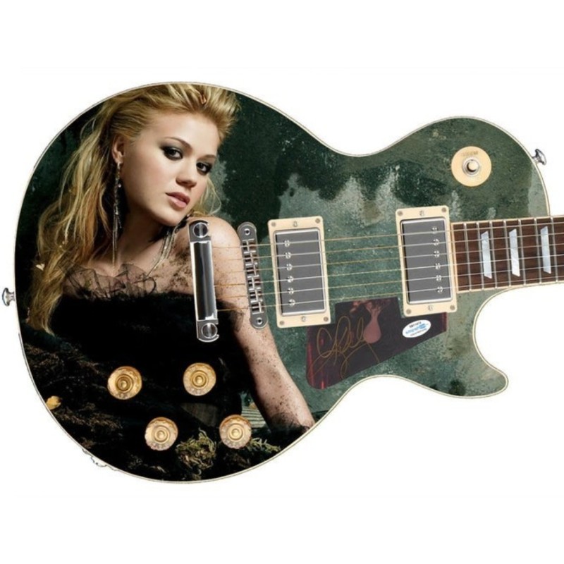 Battipenna chitarra personalizzata in edizione signature - Autografato da Kelly Clarkson 